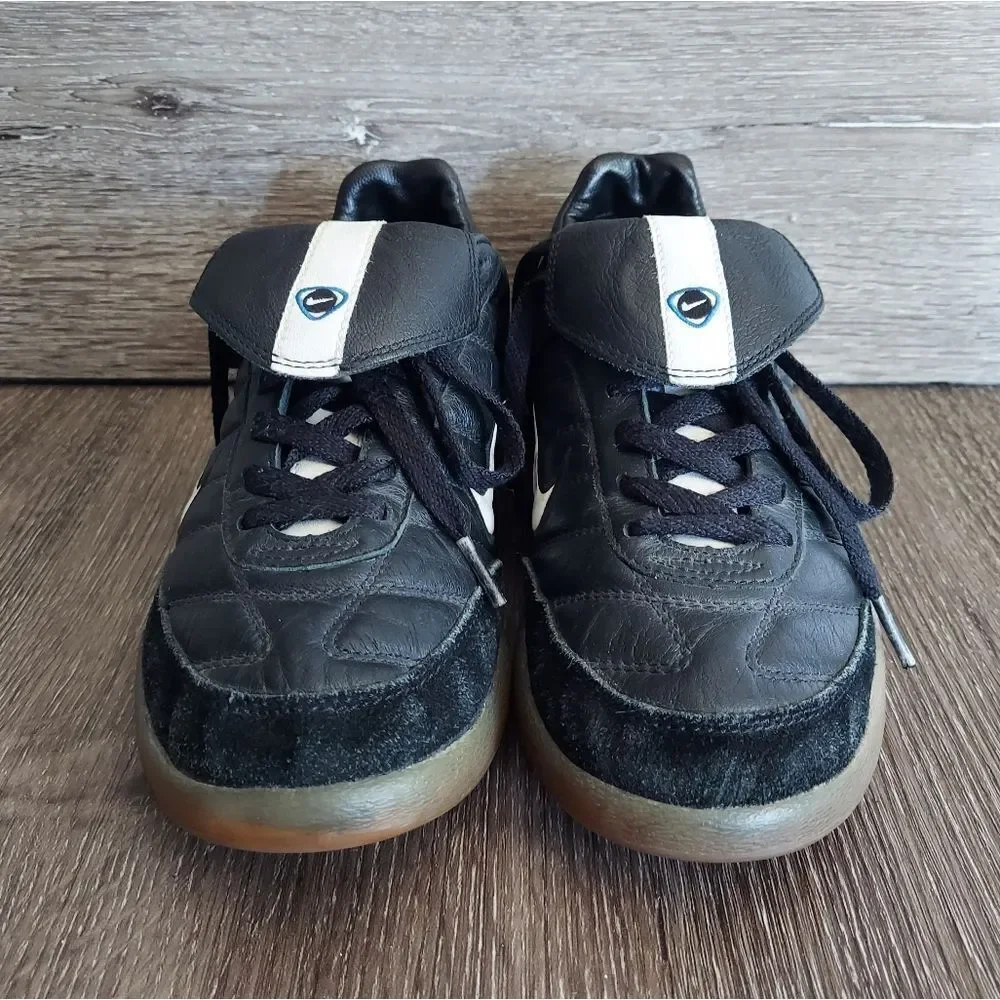 Nike Zoom Air Tiempo Premier Black and White Indoor Soccer Shoes Size 7